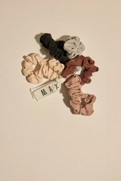 5 Pack Plain Scruchie Set