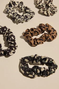 5 Pk Print Scruchie Set
