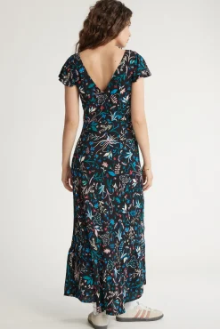 Anna Bias Cut Frill Detail Dress