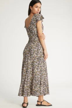 Anna Bias Cut Frill Detail Dress