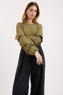 Ariel Ruffle Detail Top