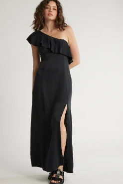 Ariella Asymmetric Ruffle Dress