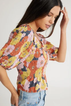 Bella Shirred Detail Top