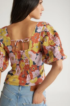 Bella Shirred Detail Top