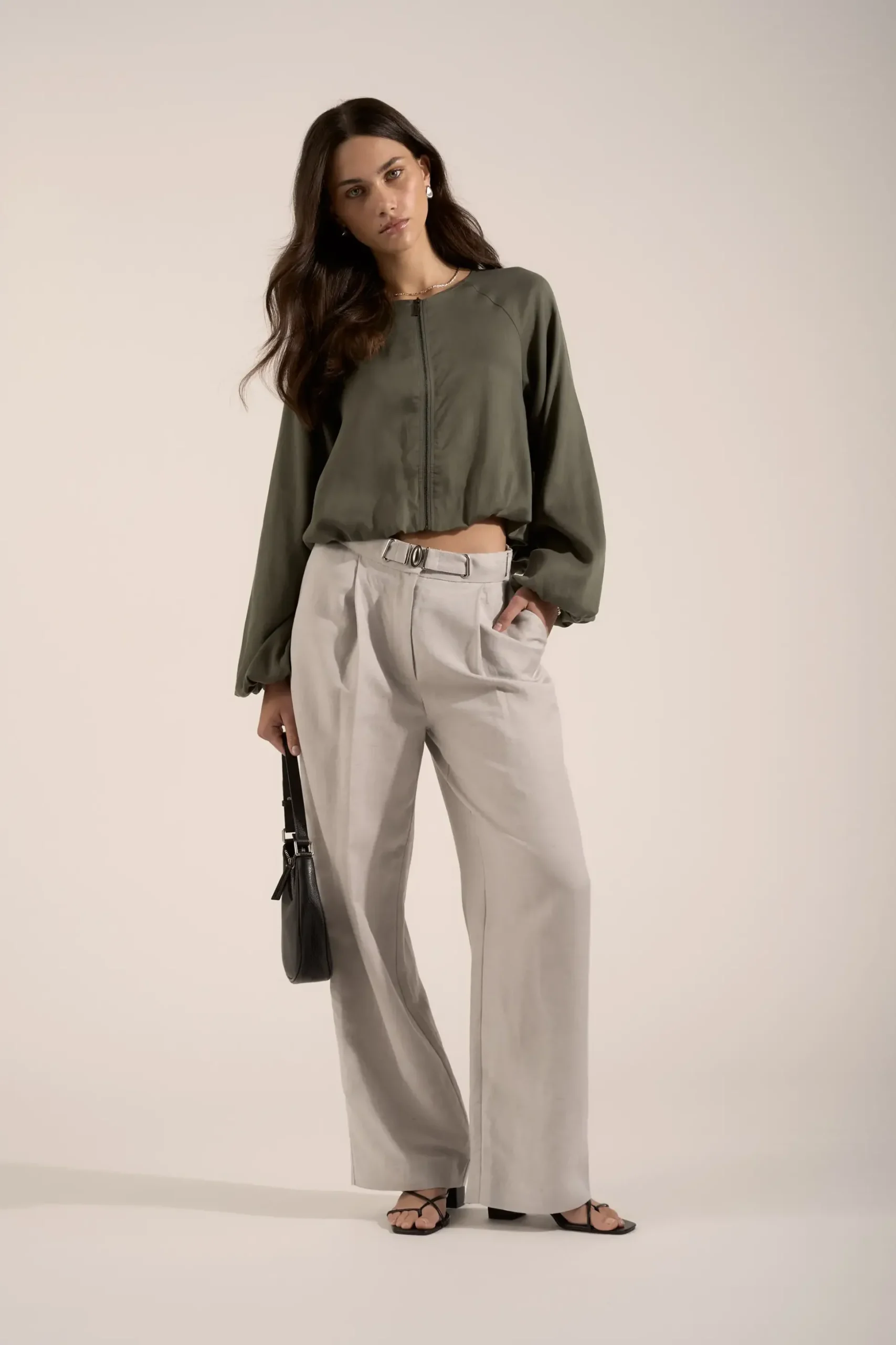 Bianca Bubble Hem Bomber Jacket
