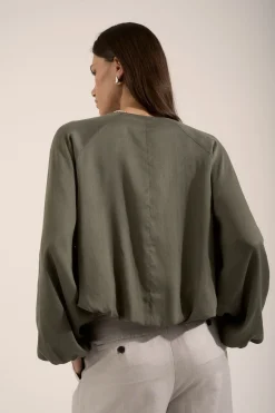Bianca Bubble Hem Bomber Jacket