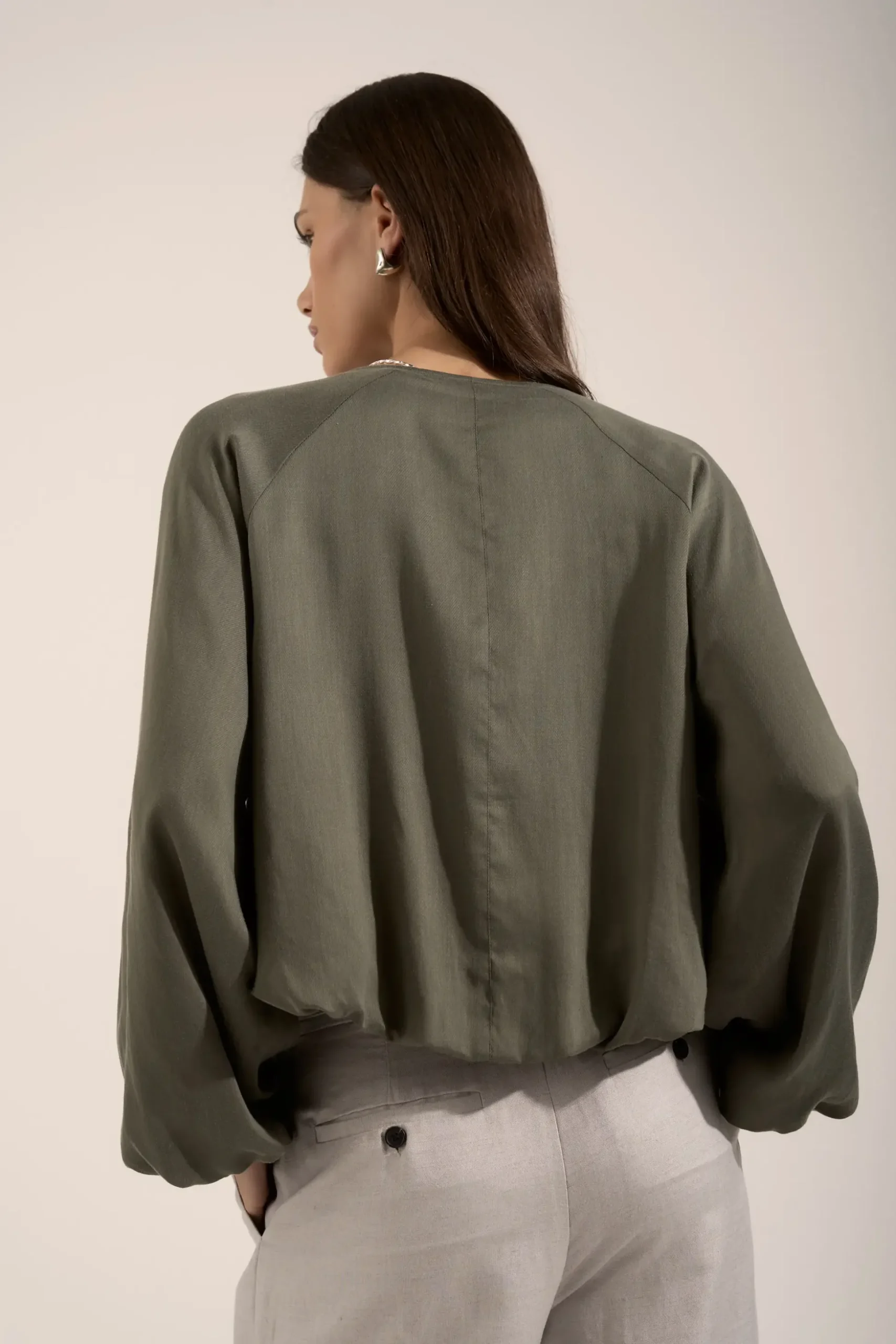 Bianca Bubble Hem Bomber Jacket