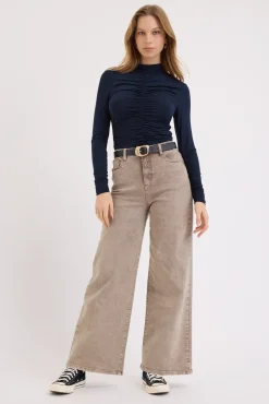 Britney Gathered Long Sleeve Tee