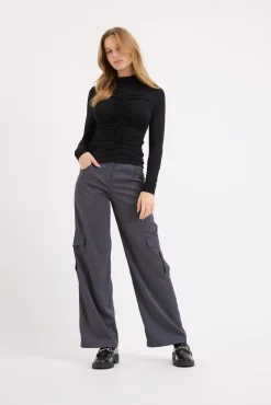 Britney Gathered Long Sleeve Tee