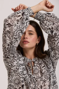 Daffodil Tie Front Blouse