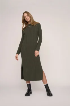 Elaina Wool Blend Ribbed Dress