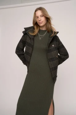 Elaina Wool Blend Ribbed Dress