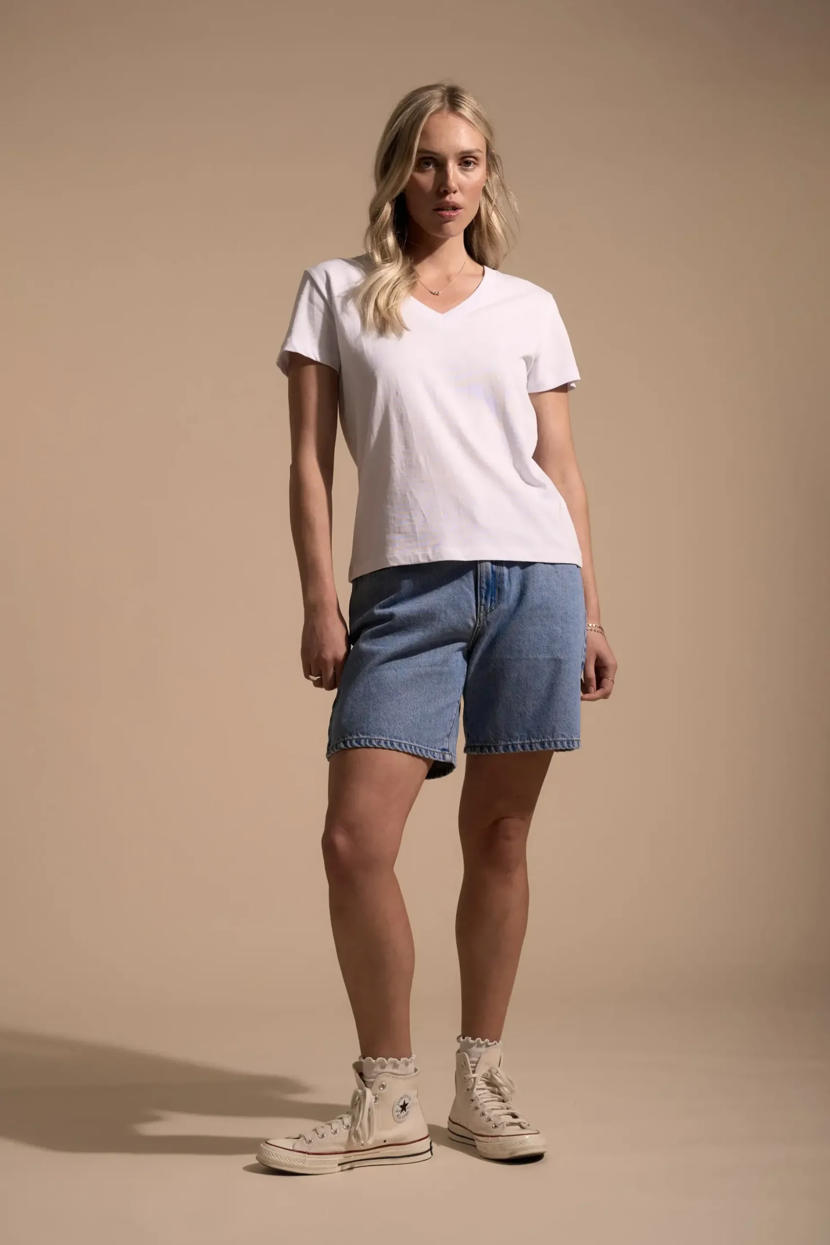 Elementary Astrid Organic/Pima Cotton V Neck Tee