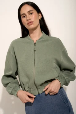 Elementary Blair Textured Bomber Jacket