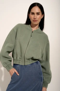 Elementary Blair Textured Bomber Jacket