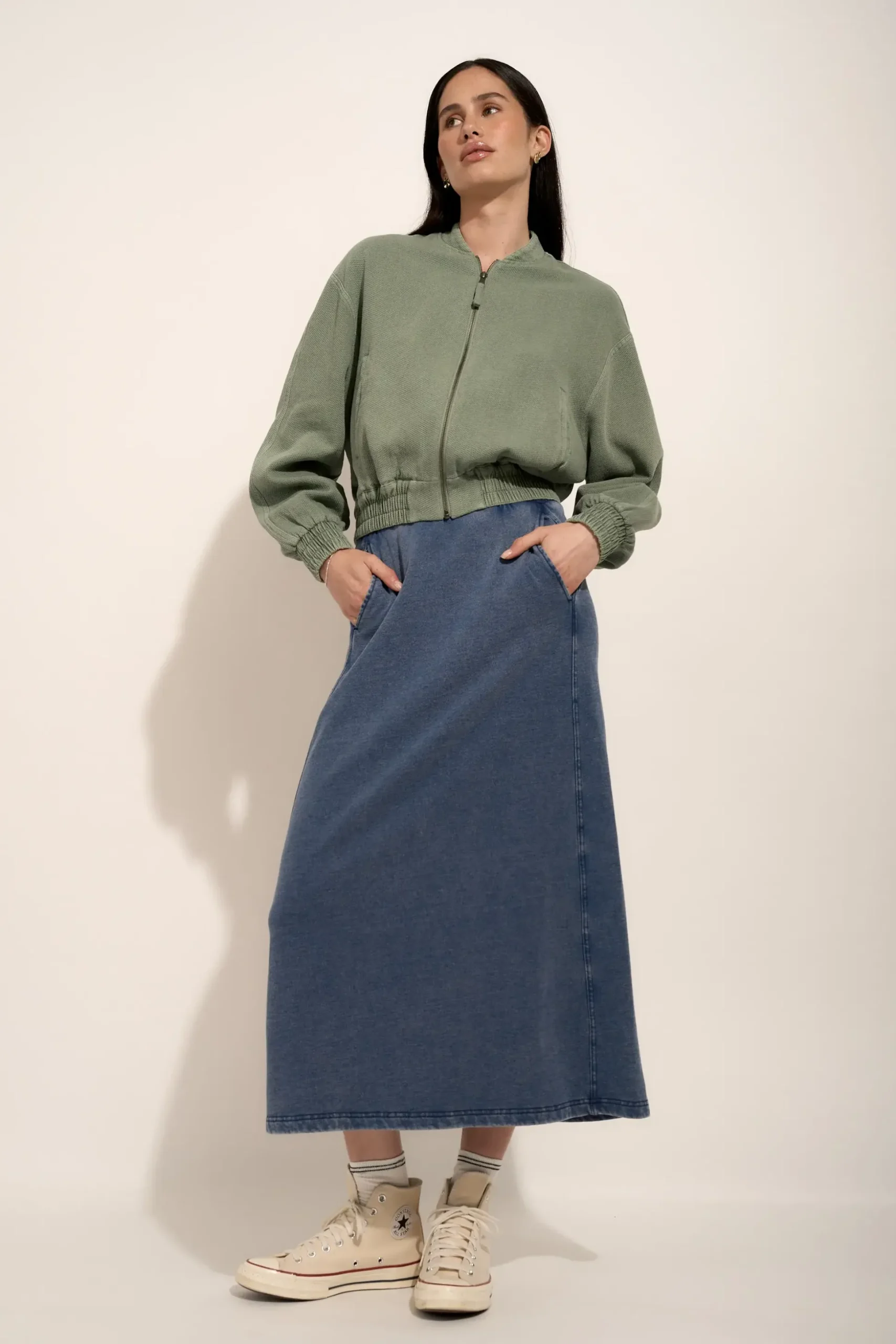 Elementary Blair Textured Bomber Jacket