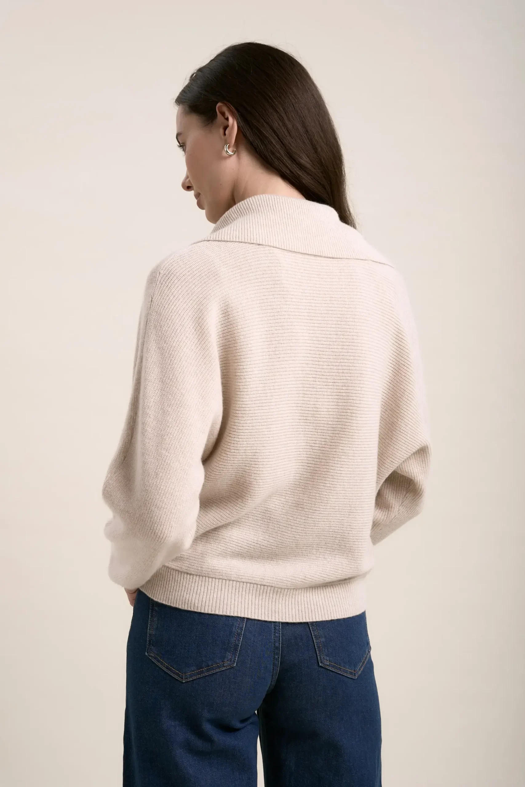 Elementary Cashmere Blend Henley Sweater
