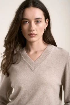 Elementary Cashmere Blend V Neck Sweater