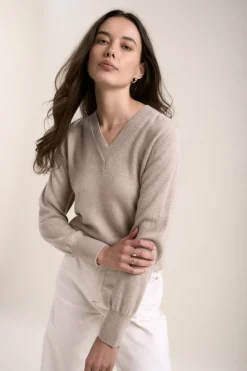 Elementary Cashmere Blend V Neck Sweater