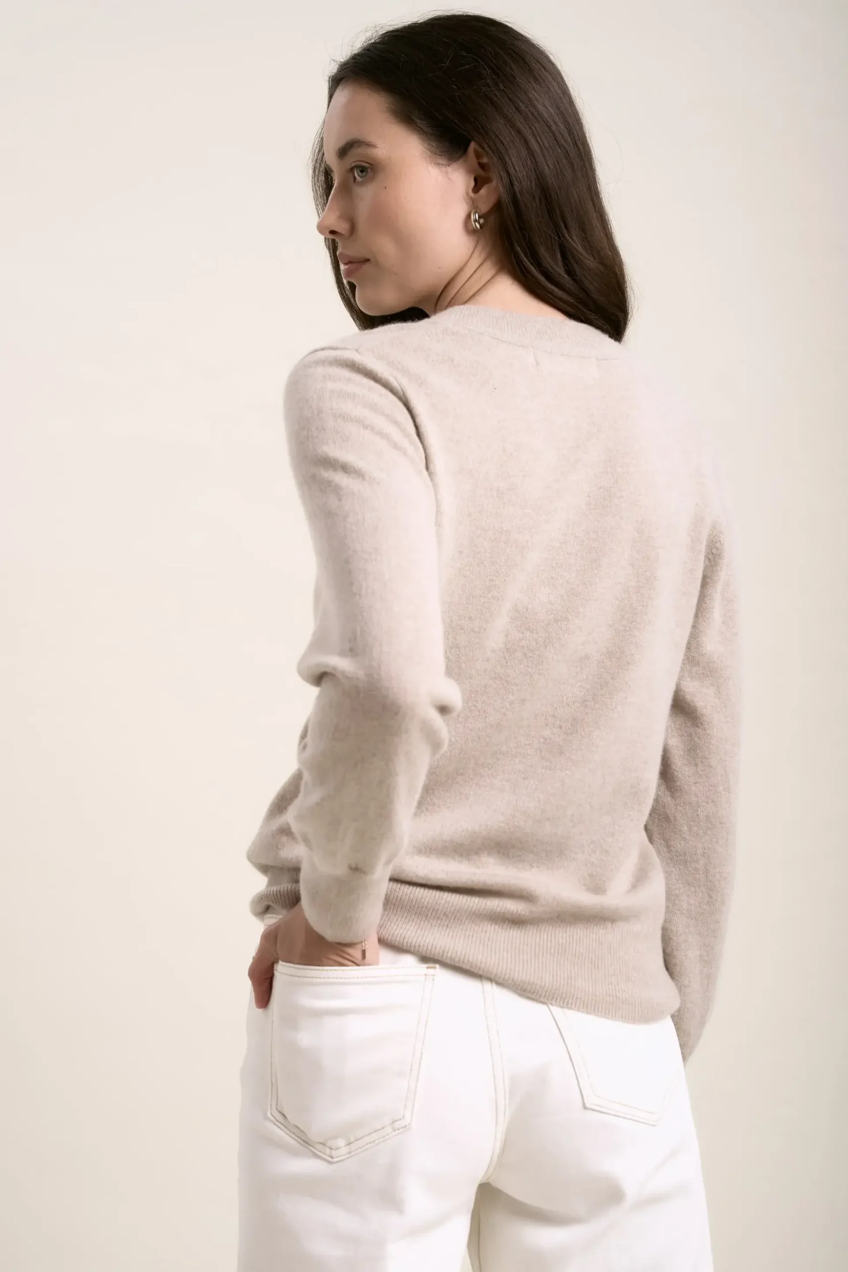 Elementary Cashmere Blend V Neck Sweater