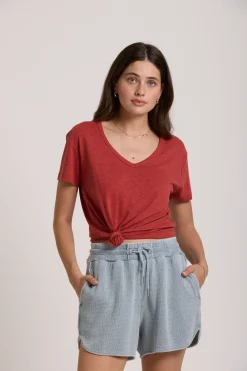 Elementary Esther Hemp Blend V Neck Tee
