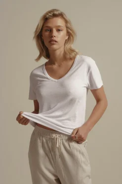 Elementary Esther Hemp Blend V Neck Tee