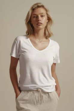 Elementary Esther Hemp Blend V Neck Tee