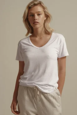 Elementary Esther Hemp Blend V Neck Tee