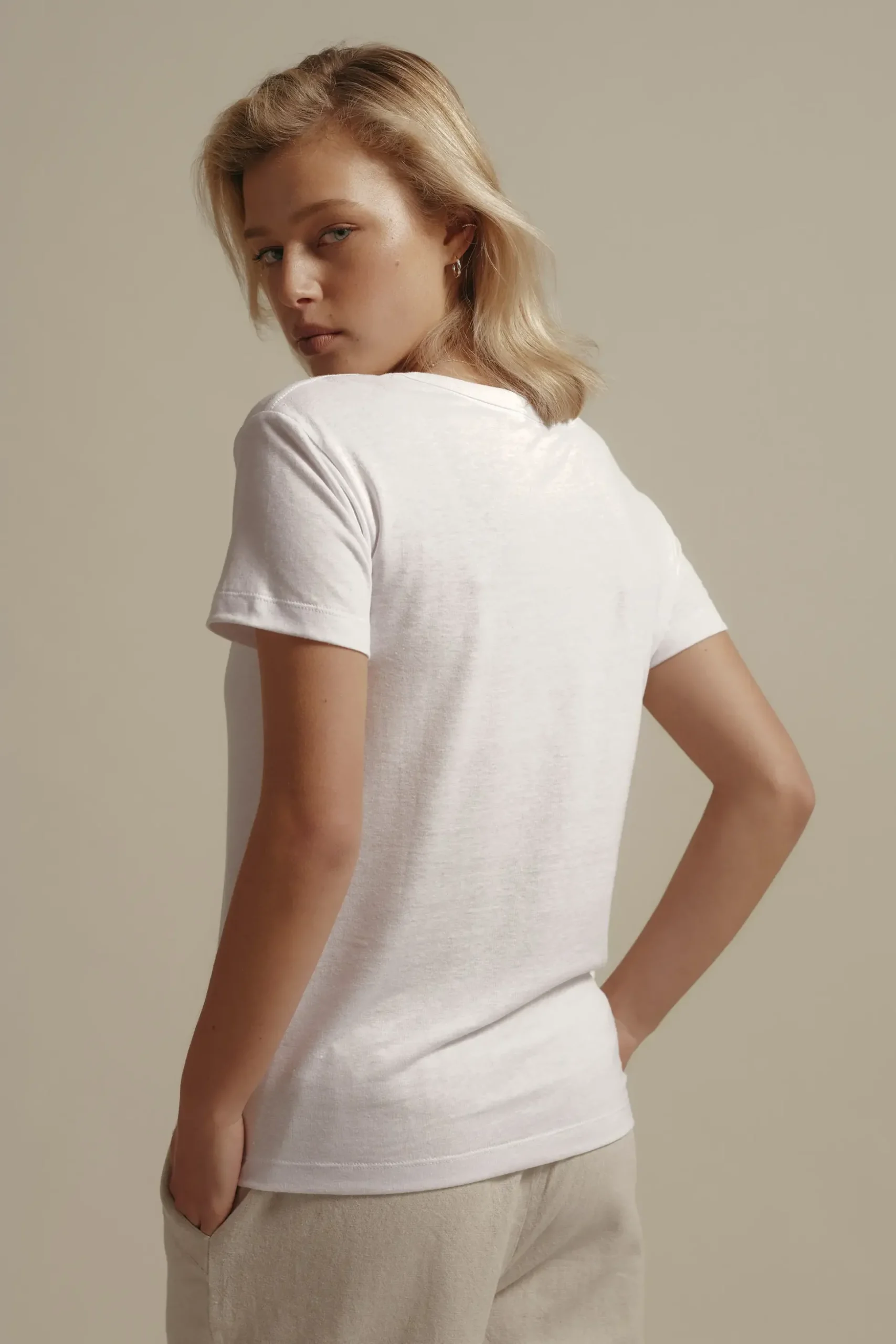 Elementary Esther Hemp Blend V Neck Tee