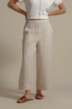 Elementary High Tide Linen Crop Pant