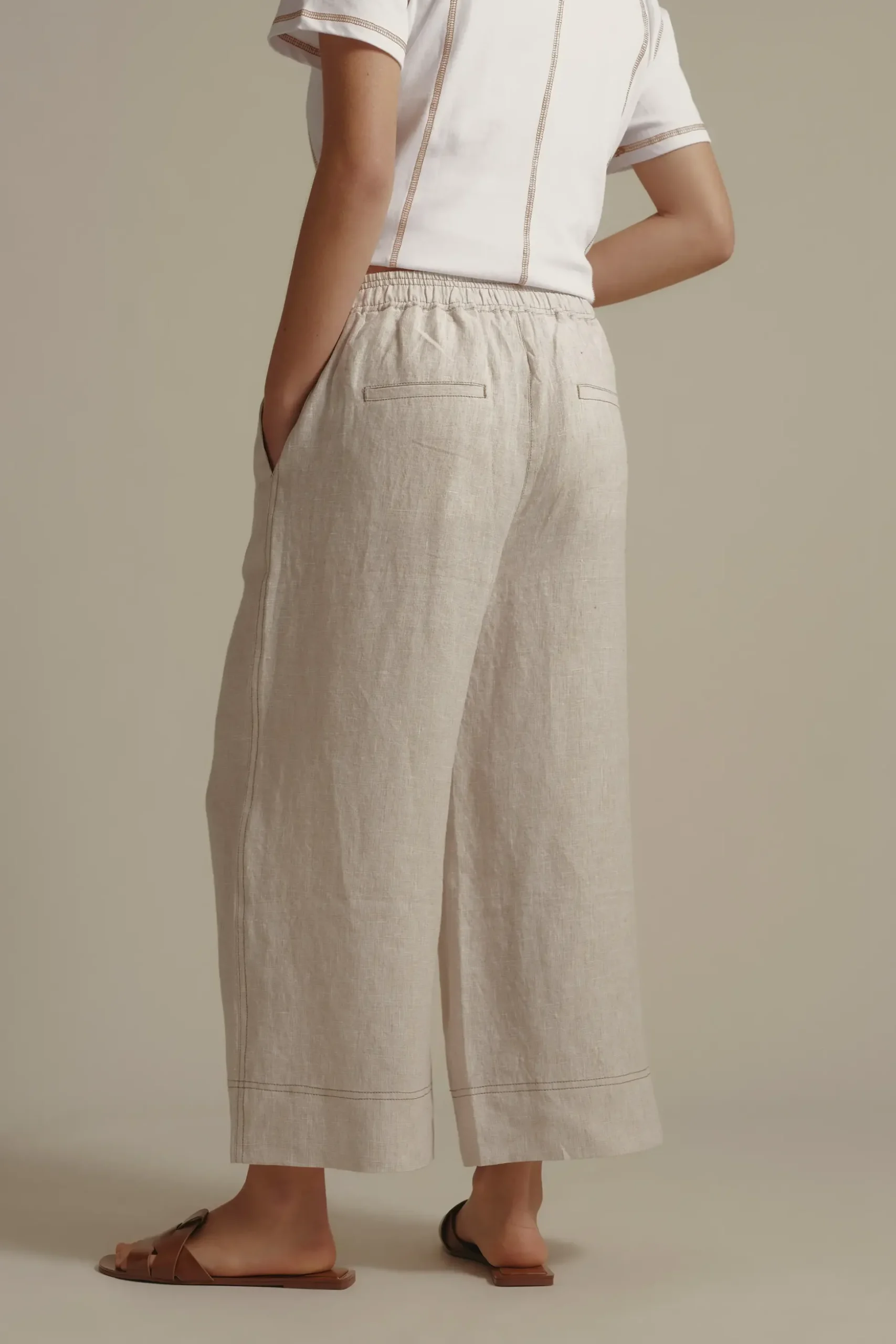 Elementary High Tide Linen Crop Pant