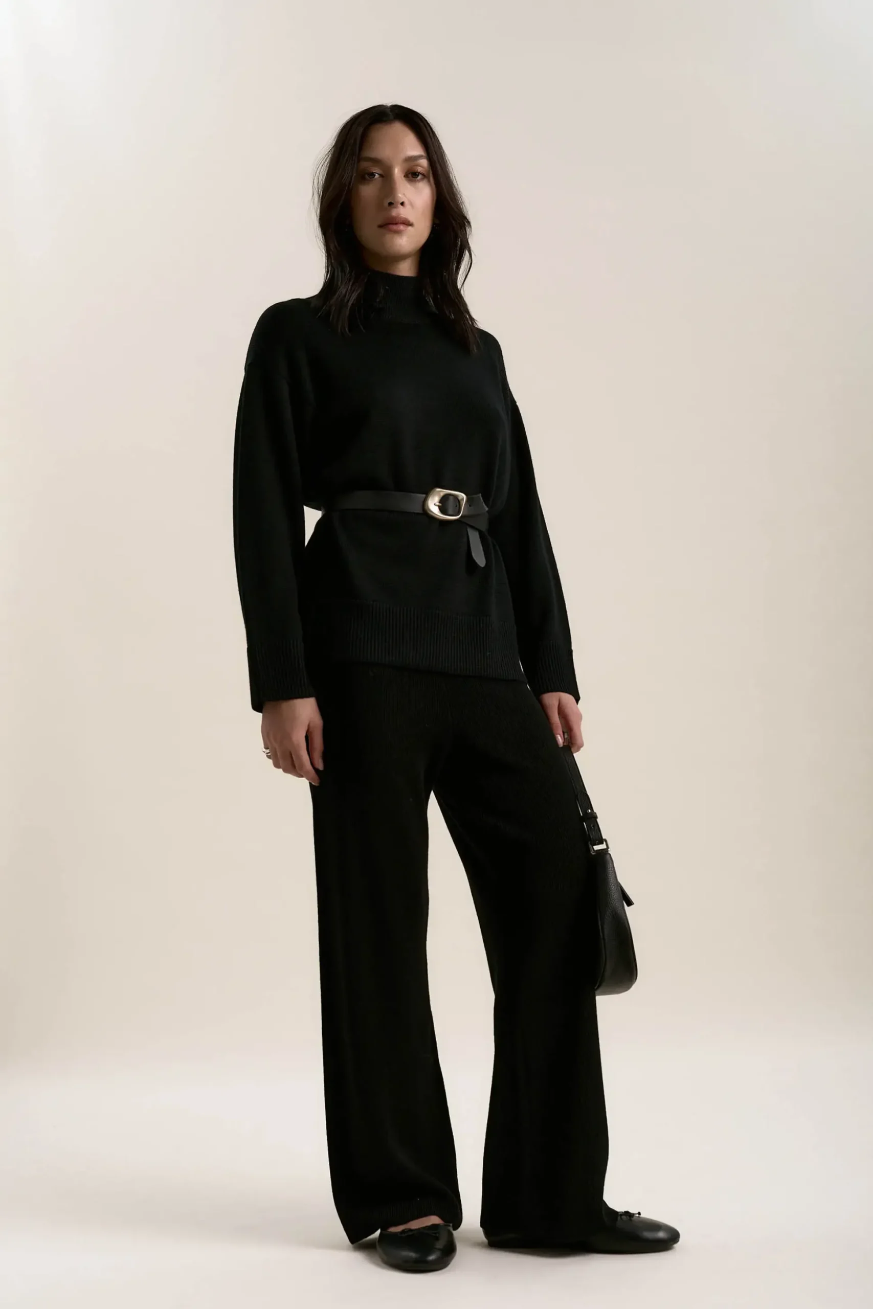 Elementary Knitted Funnel Neck
