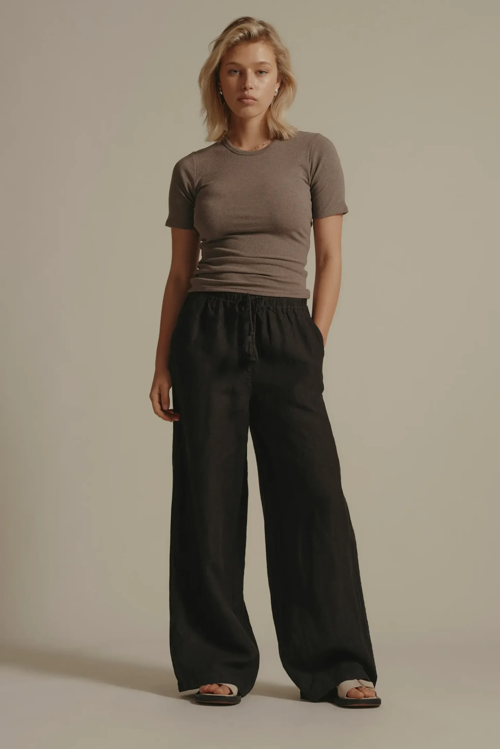 Elementary Seacomber Wide Leg Linen Pant