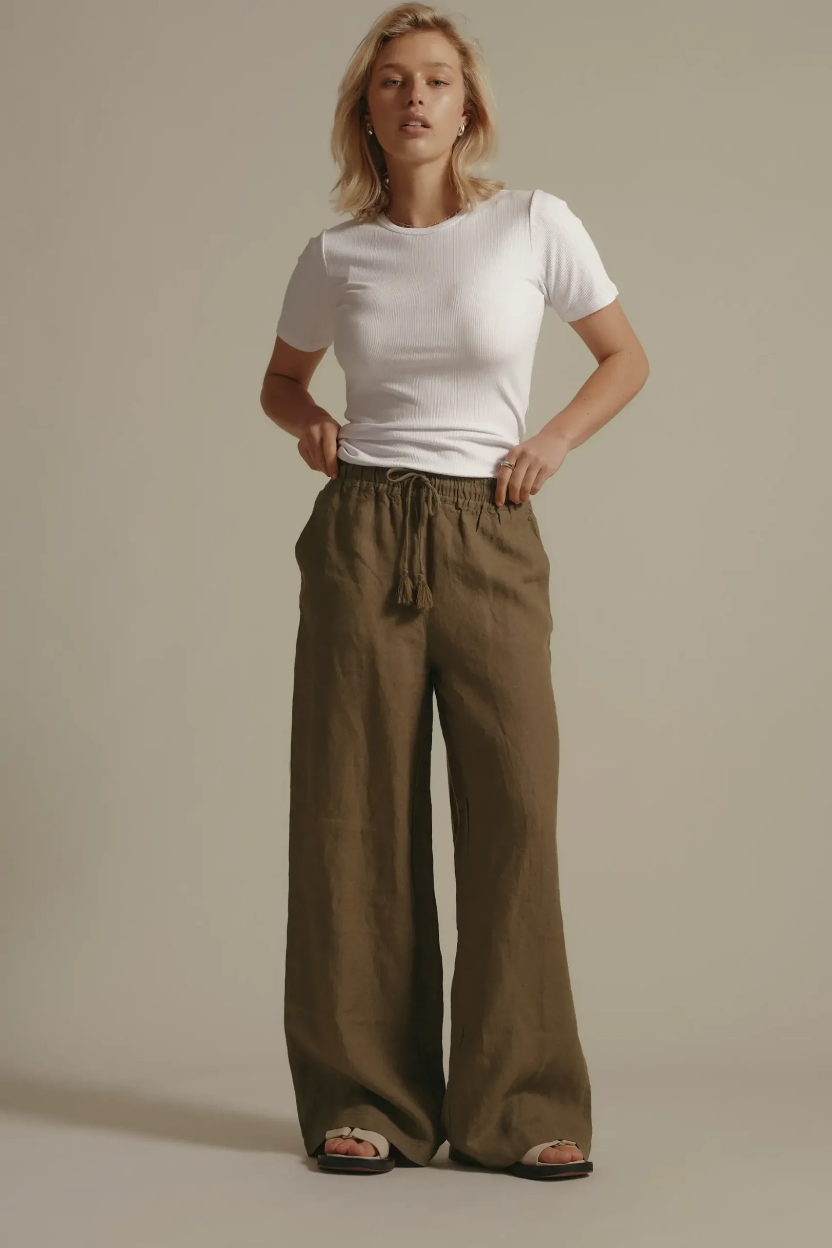 Elementary Seacomber Wide Leg Linen Pant
