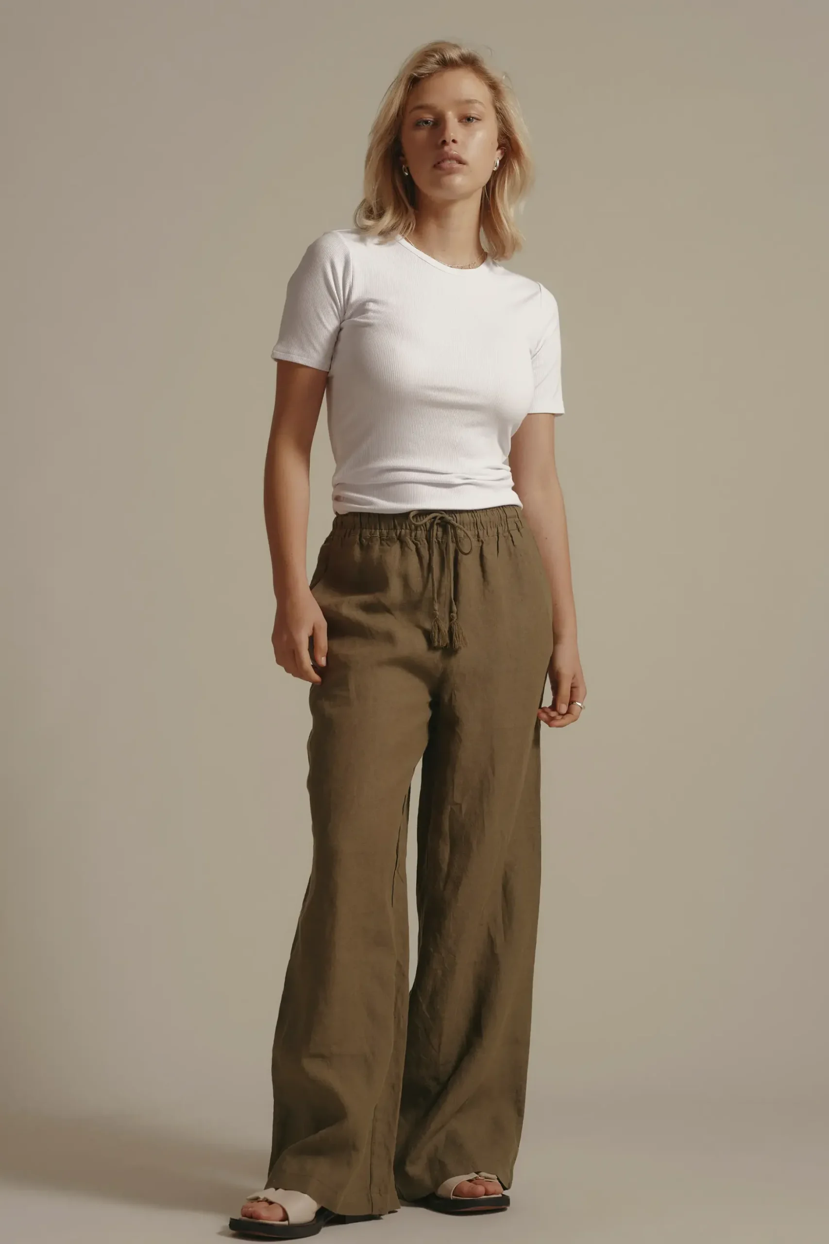 Elementary Seacomber Wide Leg Linen Pant