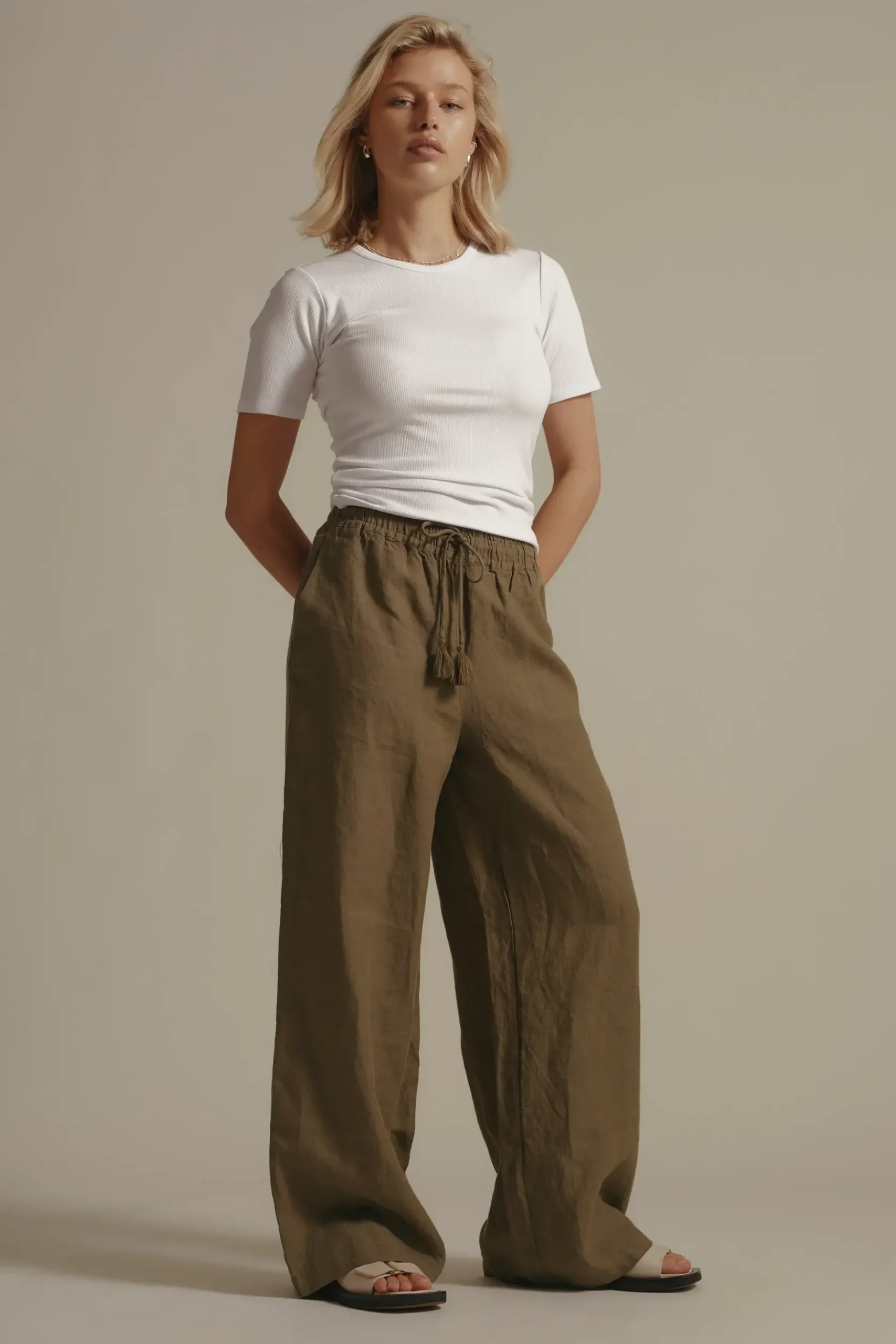 Elementary Seacomber Wide Leg Linen Pant