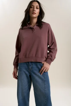 Elementary Slouchy Henley Sweater