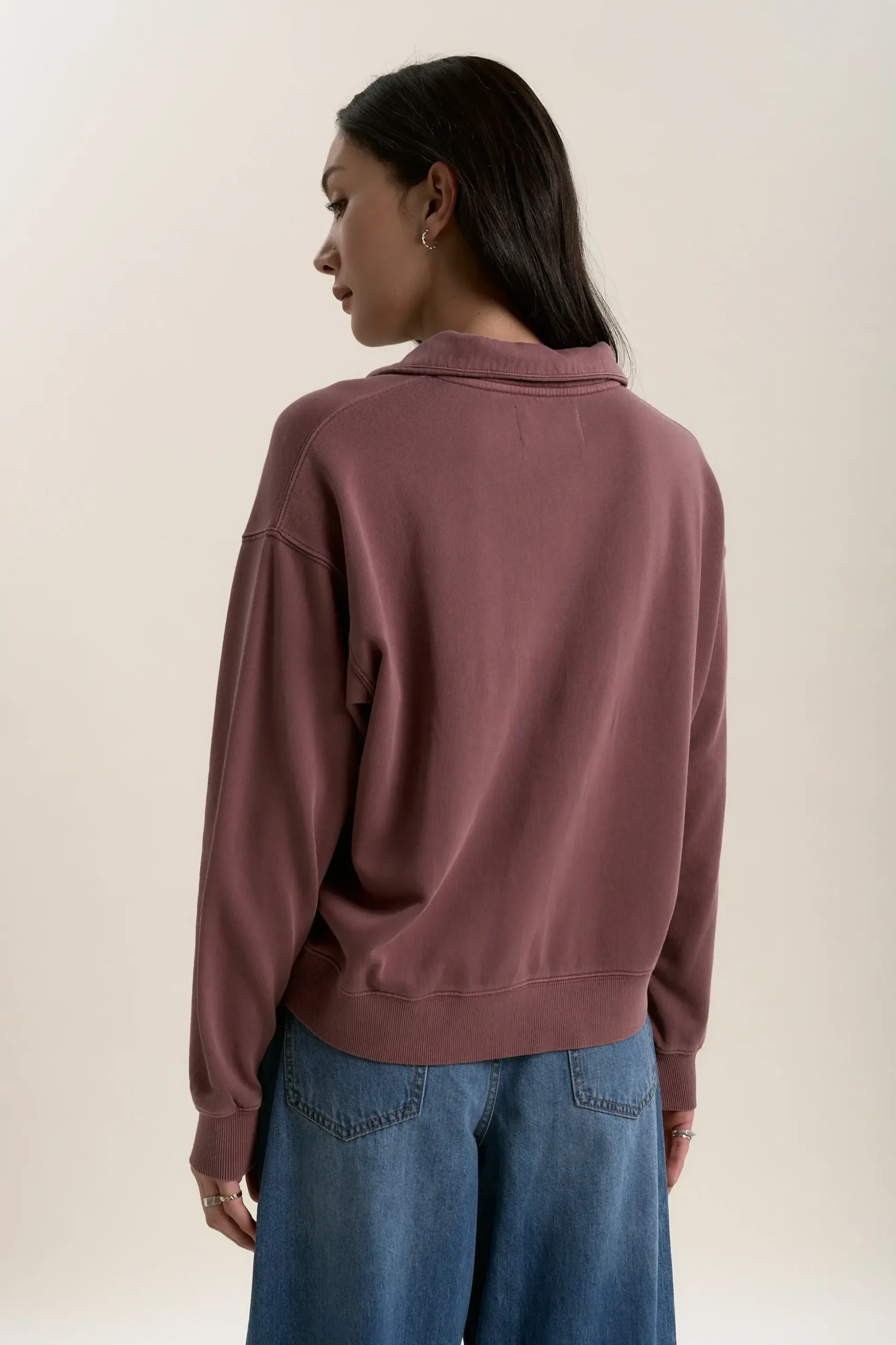 Elementary Slouchy Henley Sweater