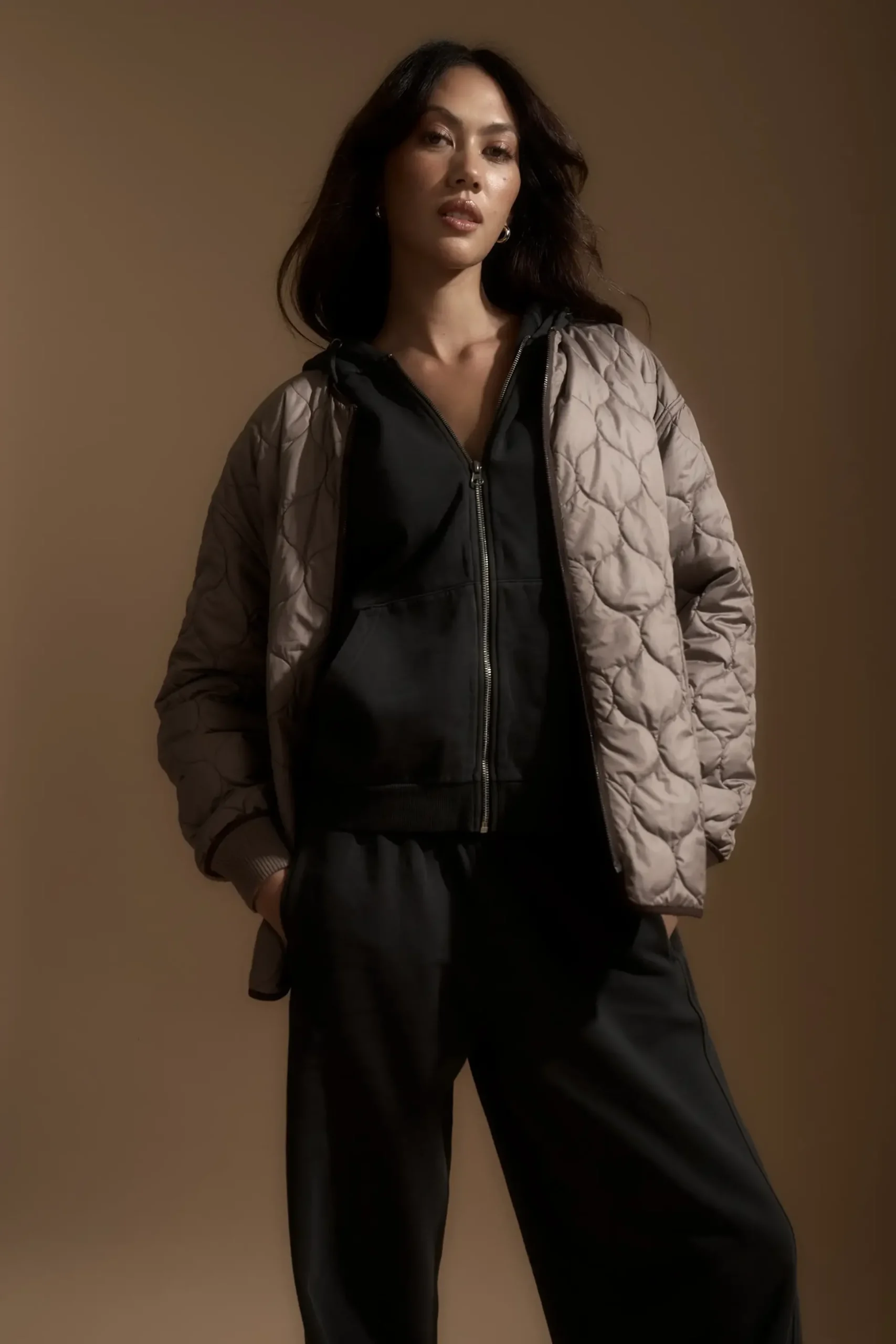 Elementary Social Club Zip Front Hoodie