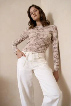 Elise Long Sleeve Mesh Top
