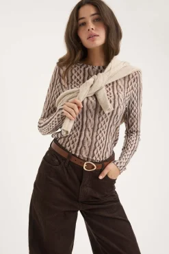 Elise Long Sleeve Mesh Top