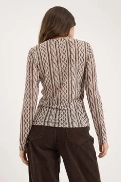 Elise Long Sleeve Mesh Top
