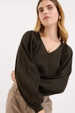 Eliza Shirred Detail Top