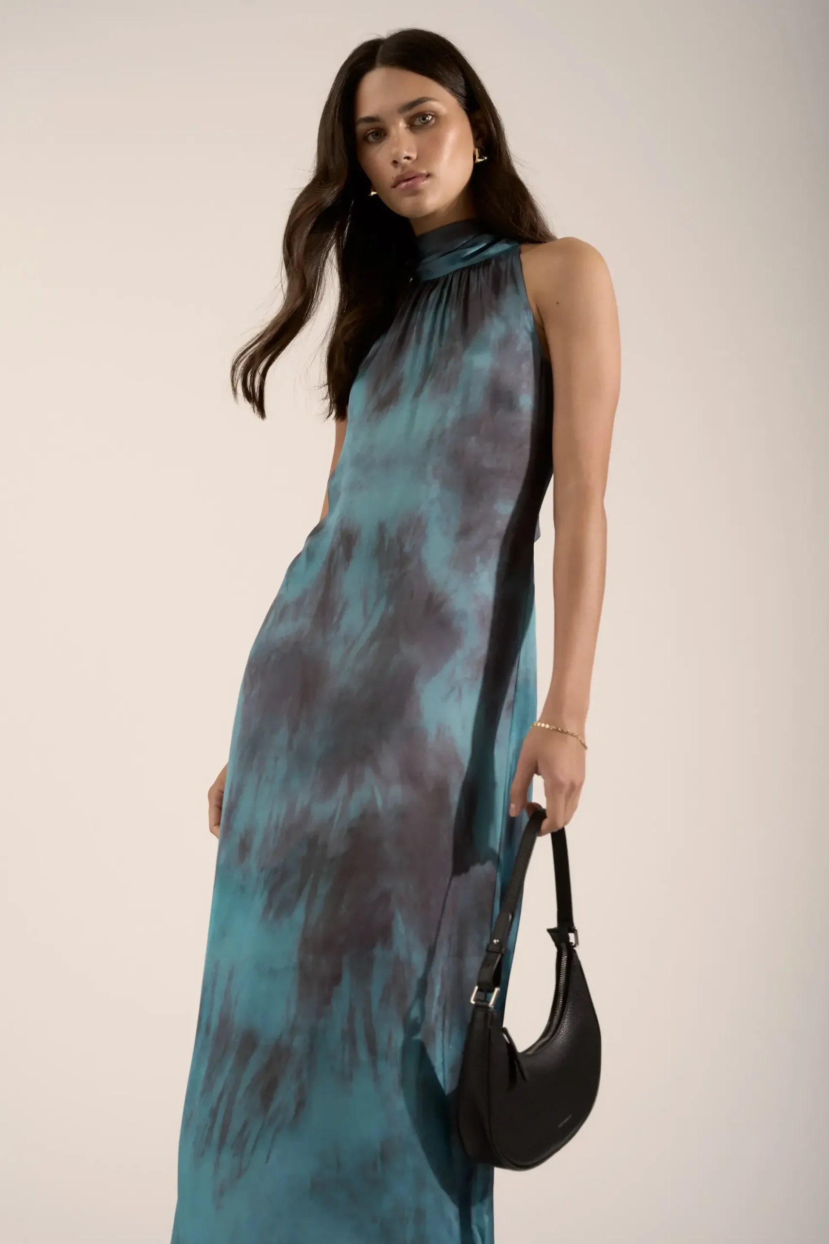 Elizabeth Halter Neck Maxi Dress