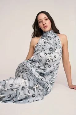 Elizabeth Halter Neck Maxi Dress
