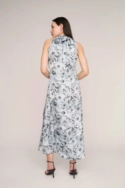 Elizabeth Halter Neck Maxi Dress