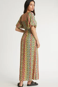 Elsie Puff Sleeve Midi Dress