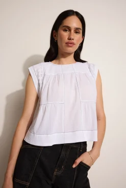 Elsie Stitch Detail Shell Top