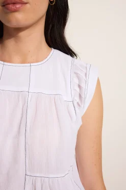 Elsie Stitch Detail Shell Top
