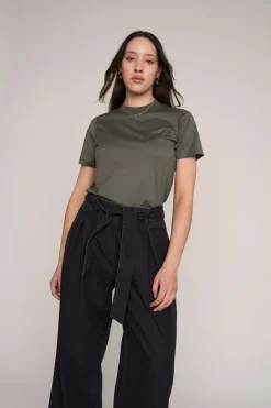 Erina High Neck Cotton Tee